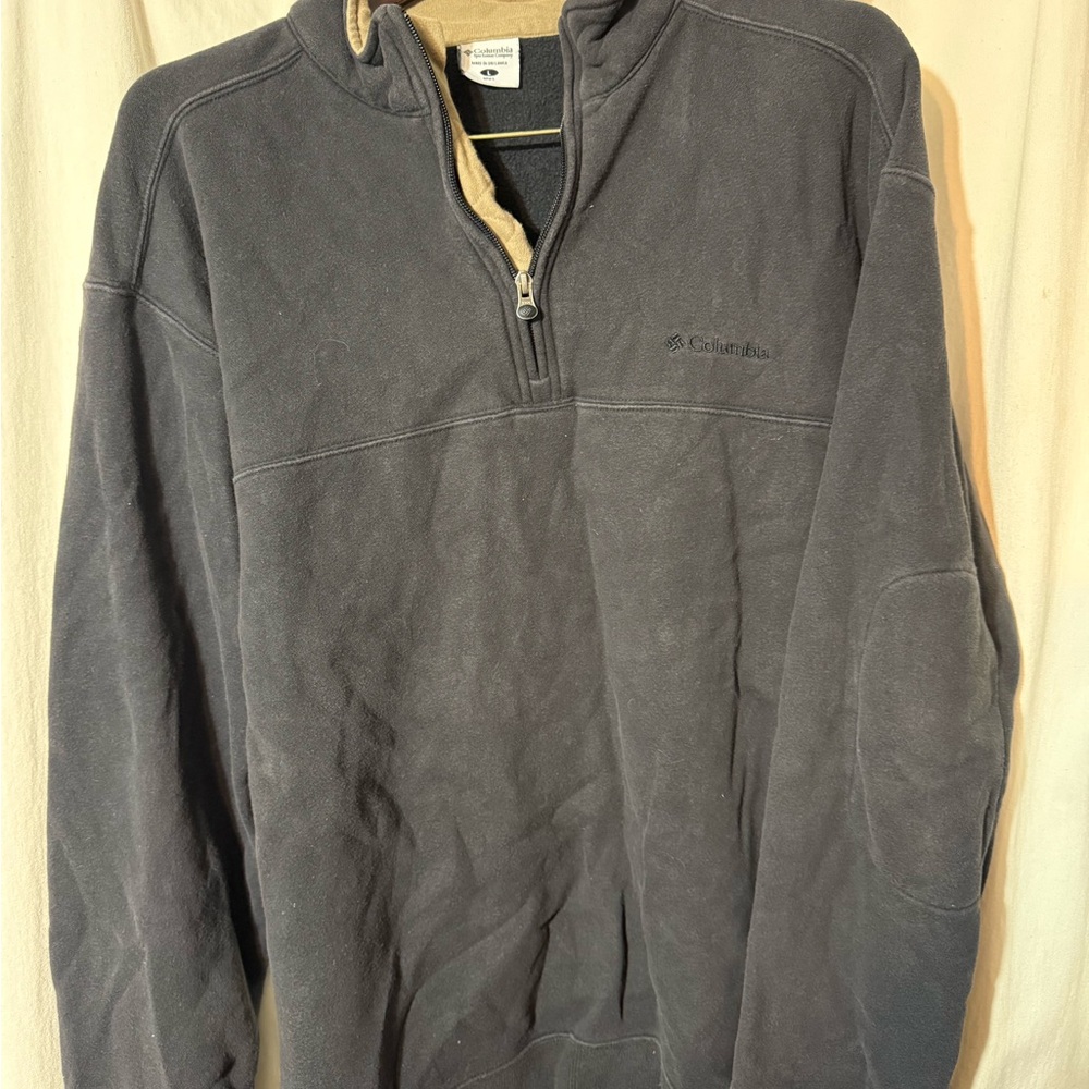 Columbia Men's Zip-Up Sweater in Dark Gray